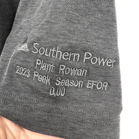 Travis Mathew Polo Shirt Mens Large Gray SOUTHERN POWER Logo Short Sleeve - Picture 2 of 9